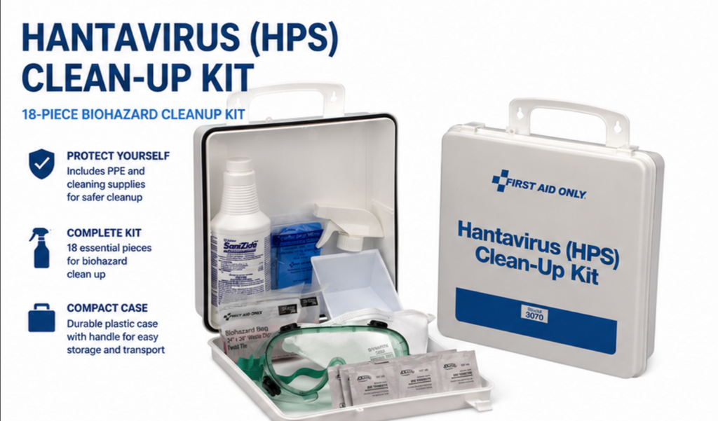 Hantavirus & Rodent Cleanup Kit - 18 Piece PPE Case